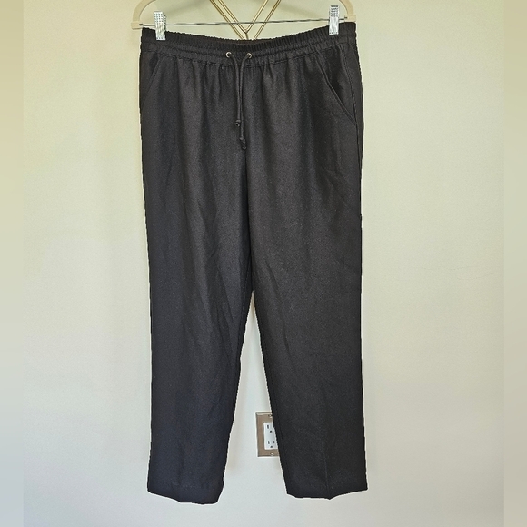 Vince Camuto Black Pull On Drawstring Waist Dress Casual Ankle Pants Size Medium - Picture 2 of 10